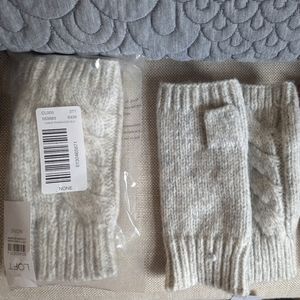 Loft cable fingerless gloves